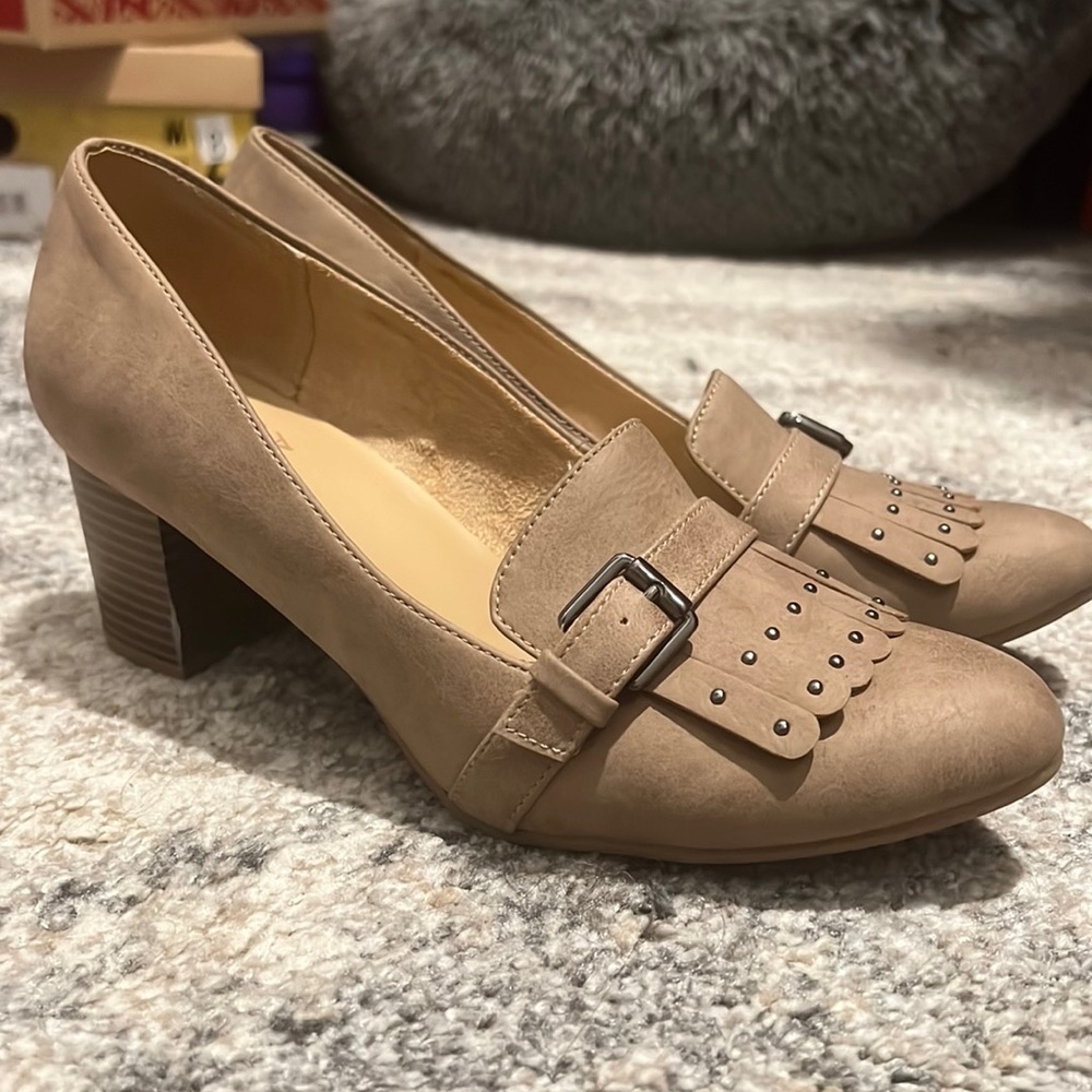 Block Heeled Loafers